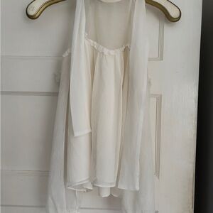 Zara Cream Sleeveless Blouse